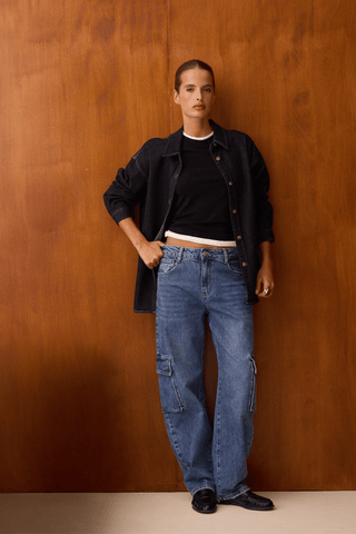 BRIELLE - Jean cargo barrel