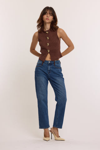 MAUD - Two-tone mom jeans