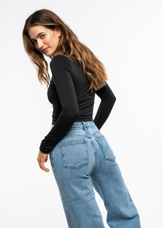 AVRIL - Jean wide mi-haute