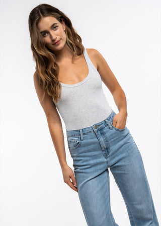 AURA - Jean wide leg stretch bord franc