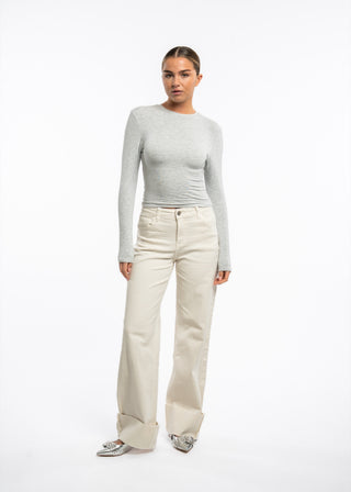 ASTRID - Wide fit jeans with a wide hem