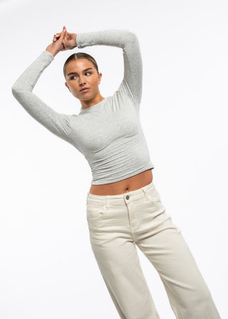 ASTRID - Wide fit jeans with a wide hem