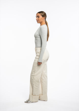 ASTRID - Wide fit jeans with a wide hem