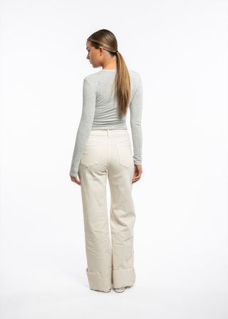 ASTRID - Wide fit jeans with a wide hem