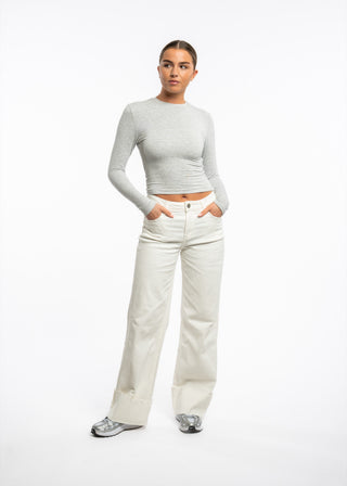 ASTRID - Wide fit jeans with a wide hem