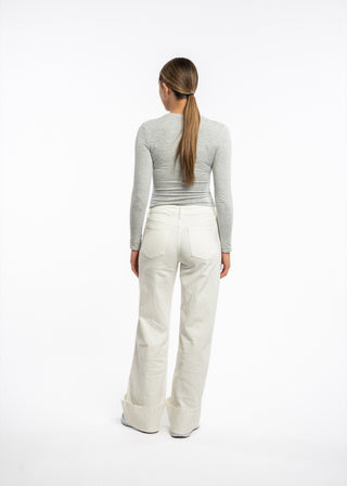 ASTRID - Wide fit jeans with a wide hem