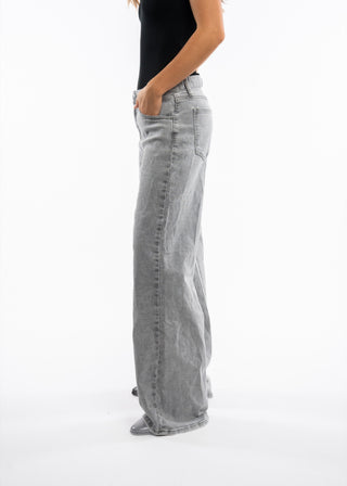 ANYA - Mid-rise wide leg stretch jeans