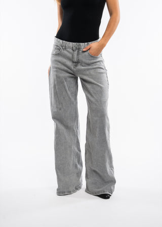 ANYA - Mid-rise wide leg stretch jeans