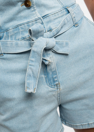 CLEO - Combinaison short en jean