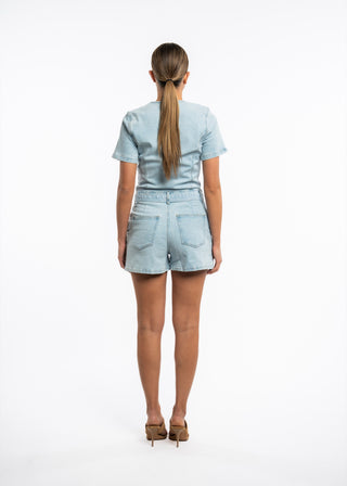 CLEO - Combinaison short en jean