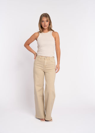 SADIE - Beige denim jeans