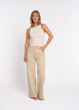 SADIE - Beige denim jeans