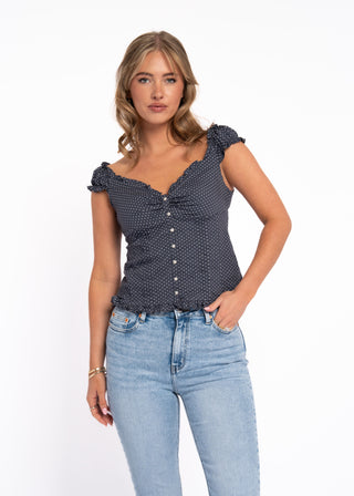 MILA - Jean mom fit bleu