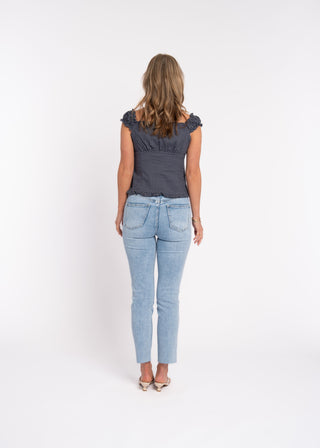 MILA - Jean mom fit bleu