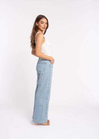ANGEL - Jean wide leg détails coutures décalées