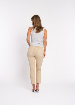 MAX - Jean mom en denim beige
