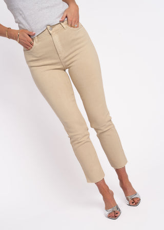 MAX - Jean mom en denim beige