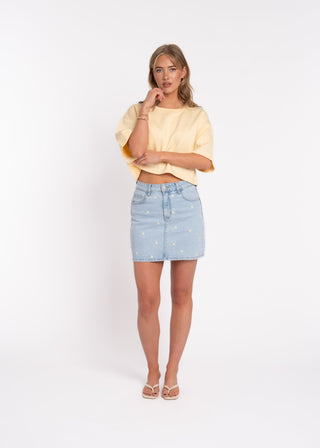 JENNA - Embroidered floral skirt