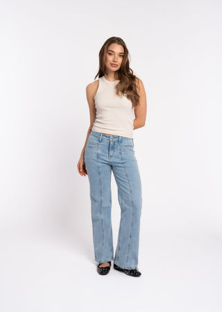 SALLY - Straight-leg jeans with front seams