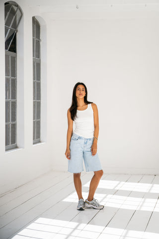 GABY - Bermuda broderies fleurs