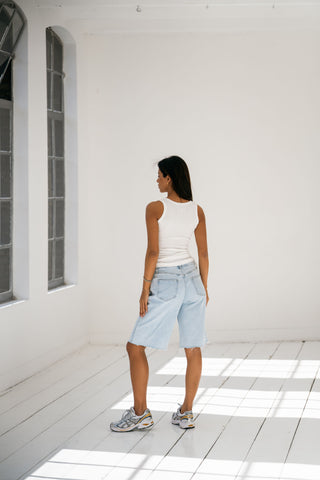 GABY - Bermuda broderies fleurs