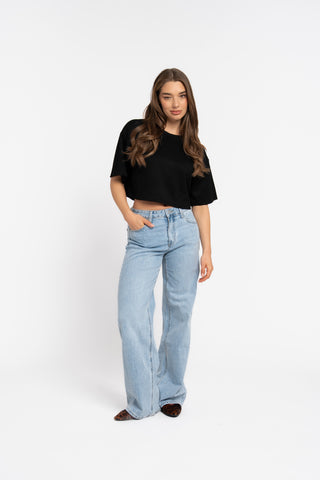 SERGE - Straight leg jeans with adjustable waist
