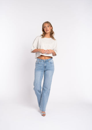 SHANNA - Jean à rivets métalliques cuivre