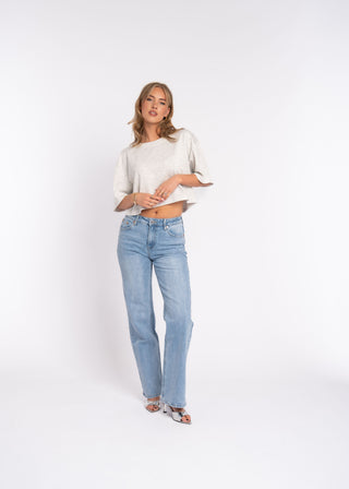 SHANNA - Jean à rivets métalliques cuivre