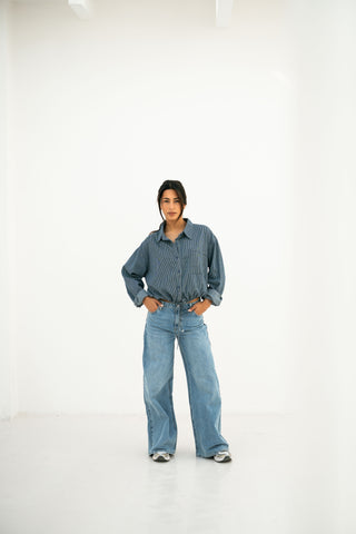 ASTENNE - Jean wide leg bleu