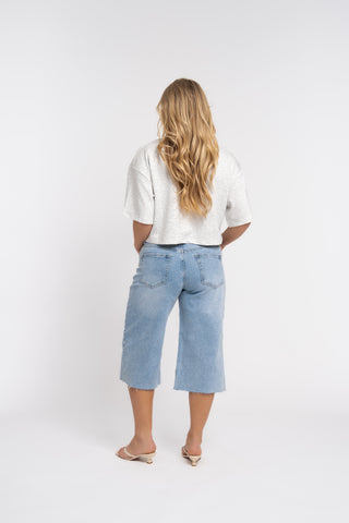 GAMILA - Bermuda denim bleu