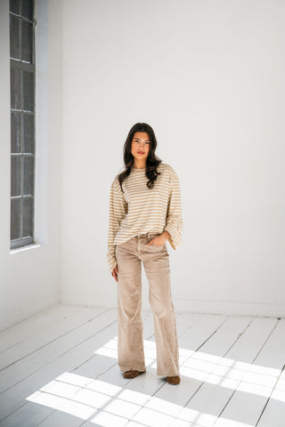 SERENA - Beige denim jeans