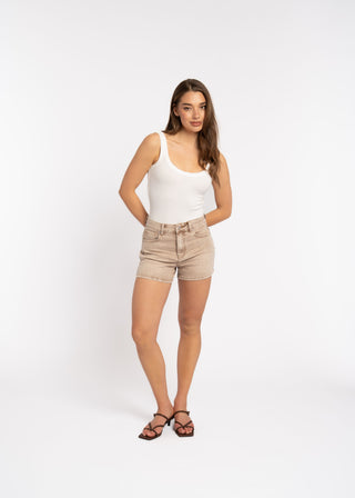 GIIA - Beige denim shorts