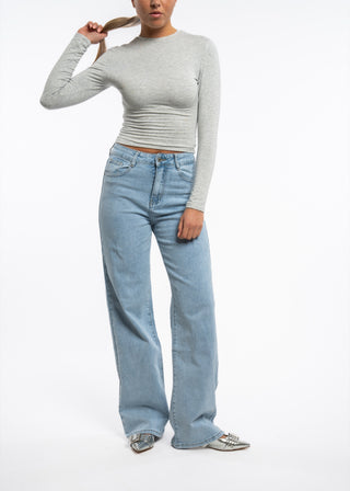 SOFIA - Light blue straight-leg jeans