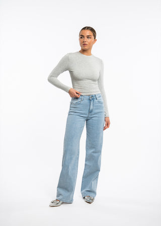 SOFIA - Light blue straight-leg jeans