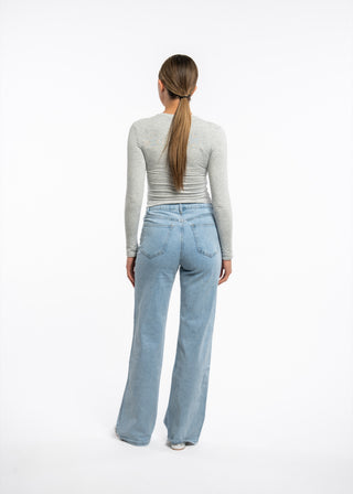 SOFIA - Light blue straight-leg jeans