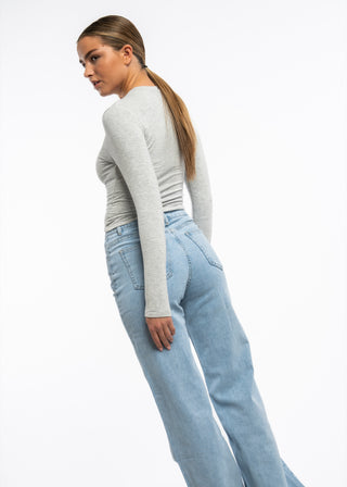 SOFIA - Light blue straight-leg jeans