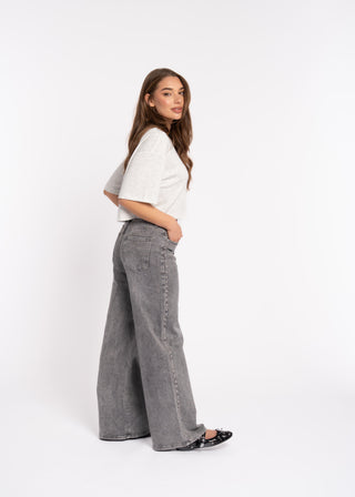 DAISY - Studded wide-leg jeans