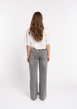 DAISY - Studded wide-leg jeans