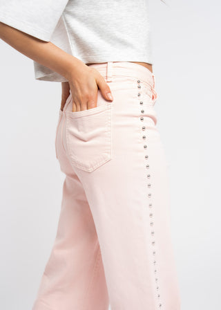 DAISY - Studded wide-leg jeans