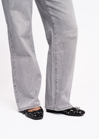 SICILY - Grey denim straight jeans