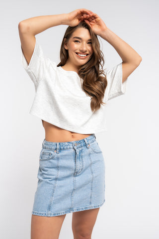JOSHUA - Blue denim skirt