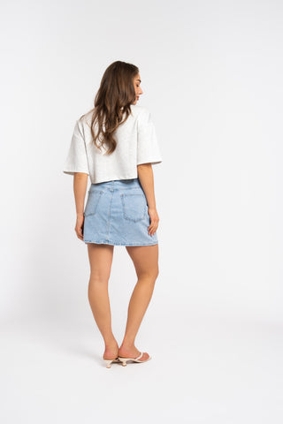 JOSHUA - Blue denim skirt