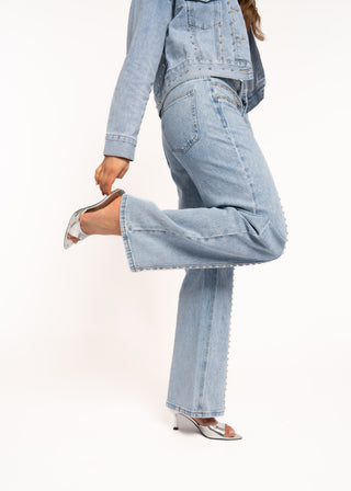 DANA - Straight-leg jeans with studded details