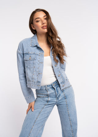 DANA - Straight-leg jeans with studded details