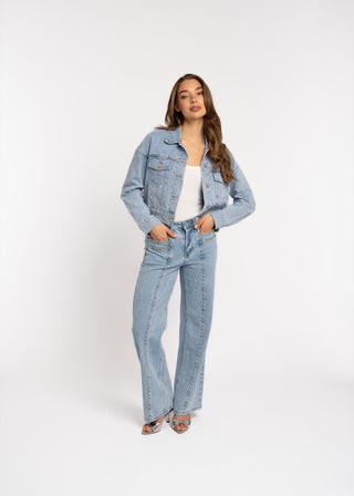 VON - Veste en jean clouté