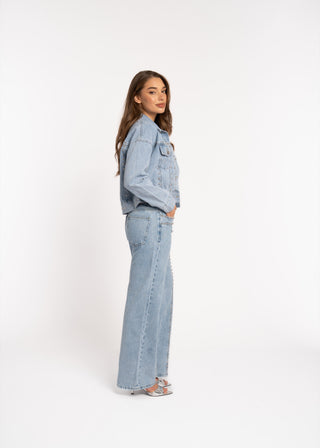 VON - Veste en jean clouté