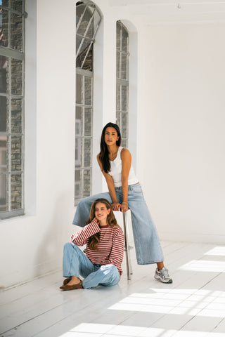 AUDREY - Cropped wide jean