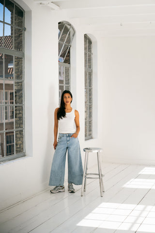 AUDREY - Cropped wide jean