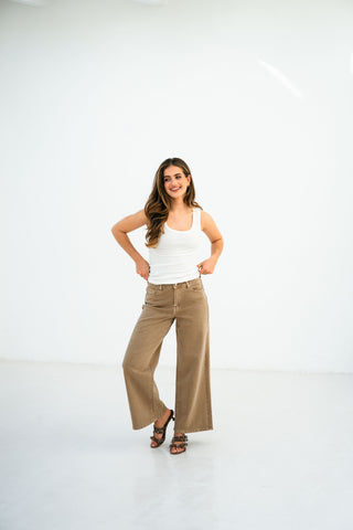 AISHA - Wide-leg cropped jeans