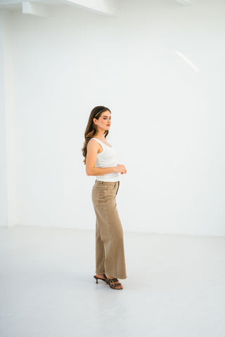 AISHA - Wide-leg cropped jeans